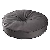 homefab Bodenkissen für Zuhause & Outdoor - Sitzkissen für Fußboden und Garten, wetterfest, ca.10 cm hoch - rund, 60 cm Ø - anthrazit