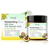 Urea Fußcreme 60 Prozent -60 Gramm || Hornhautentferner Fußcreme, Fusscreme Sehr Trockene Füsse, für Sehr Trockene, Rissige Füße, Fersen, Hände und Ellbogen - Mit Dexpanthenol, Vegan