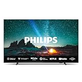 PHILIPS 65PUS7609 4K LED Smart TV - 65-Zoll Display mit Pixel-präziser Ultra HD Titan OS Plattform und Dolby Atmos-Klang. Funktioniert mit Alexa und Google Sprachassistent – Anthrazitgrau