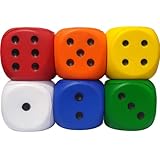 Milisten 6 Stück Teiliges Bunte Pu schaumwürfel als Lustige Fake Dice Spieldekoration Weiche Stresswürfel zum Quetschen Party Requisiten und Entspannendes Fidget Toy für Spiele und Feiern