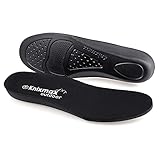 Knixmax Outdoor Einlegesohlen für Frauen mit Plantarfasziitis Fußgewölbeunterstützung Orthopädische Schuheinlagen für Männer für bequem zum Wandern Gehen und Laufen Schwarz EU38