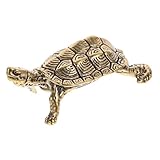 GREENADSCAPE 1stk Schildkröte Desktop-Dekoration Frosch Stofftier Plüsch Schildkröten- Ratte Tiere Aquarium Bronzenes Tier Meeresschildkröten-Statue-Ornament Drachen Messing Golden