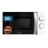 Mikrowelle ProClean 2110, 20 Liter- Kapazität, 700 Watt-Leistung, 6 Funktionsstufen, 30 Minuten-Timer, Auftauhmodus und Grillfunktion, Weiß