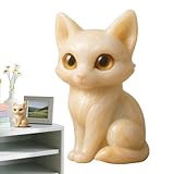 Tierskulptur - Großäugige Resin Tierstatue - Deko Für Wohnzimmer Schreibtisch Kaminsims Eingangsbereich