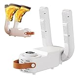 Dhqkqg Schuhtrockner Elektrisch, Stiefeltrockner mit Timer und UV Desinfektion, Faltbares Design, Tragbarer Schuhwärmer, Ausziehbare Schuhtrockner für Schuhe, Handschuhe, Hüte, Socken, Skistiefel