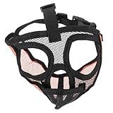 BESTonZON Atmungsaktiver Hunde Maulkorb aus Robustem mit Verstellbarem Halsband Anti beißen Schutz für Bulldogge und Kleine Hunderassen Sicherer Maulnetz Schutz für Outdoor und Alltag