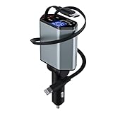 Einziehbares Auto Ladegerät USB C, 2025 New autoladegerät zigarettenanzünder 65W Kfz Zubehör, 4in1 car Charger 12v USB Adapter Auto ladekabel mit iPhone 16/15/14/13, Samsung S24/S23