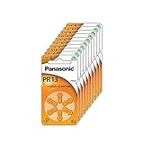 Panasonic PR13 Zink-Luft-Batterien für Hörgeräte, Typ 13, 1.4V, Hörgerätbatterien, 10 Packungen (60 Stück), orange