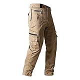 Generisch Cargohose Herren Lang Arbeitshosen Wanderhose Zip Off Outdoor Hosen Arbeitshose Wandern Trekkinghose Freizeithose Männer Cargo Viele Taschen Outdoorhose Trekking Taktische Hose Einfarbig