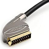KabelDirekt – SCART Kabel – 1,5m (21 Polig, mehrfach geschirmt, Präzisionsstecker, Full HD) – PRO Series