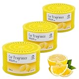 Q QXUNMU Autoduft Set Geschenkbox (3er-Pack) - Lufterfrischer für Zuhause, Auto & Büro | Auto Duft innenraum Zitrone Aroma | Lustige Geschenke für Frauen und Männer (215g*3)