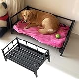 Hundebett Großes Hundebett mit Seitenwänden, Hochbelastbare Hundebetten aus Metall, Tierbett für Drinnen Und Draußen, Hundebox, Bett für Ältere Hunde und Katzen, Haustiersofa(L-100x60cm/39.4x23.6in)