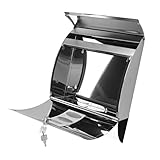 TIKATARER Wandmontierter Briefkasten, Wetterfester Briefkasten aus 201 Edelstahl mit Hoher Härte, Geräumiger Innenbriefkasten für Zuhause, Im Freien und Im Büro