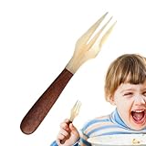 Kaviarlöffel – Kaviar-Servierset | Kaviarlöffel mit Holzgriff | Küchengabel und Löffel | 5 Stück Kaviarlöffel mit Holzgriff | Perlmuttlöffel für Cocktailkühler