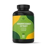 Johanniskraut Kapseln hochdosiert - 200 Kapseln mit Vit. B6 (trägt zu einer normalen psychischen Funktion bei) sowie Folsäure & B12 - natürliches Hypericin & Hyperforin - Made in Germany - TRUE NATURE