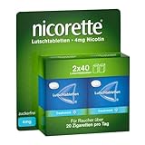 NICORETTE Lutschtabletten mit 4 mg Nikotin – freshmint Geschmack – diskret mit dem Rauchen aufhören – für Raucher von mehr als 20 Zigaretten/Tag – 80 St.
