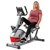 Hop-Sport Liegeergometer HS-035L Solo - Sitz-Heimtrainer für Senioren - Liegefahrrad belastbar bis 135kg - liegend Fahrradtrainer für zuhause silber