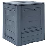 Home & Garden,Lawn & Garden,Gardening,Composting,Composters-Home-Garden Composter Grey 60x60x73cm 260L