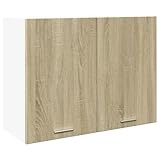 vidaXL Hängeschrank, Küchenschrank mit Tür Stauraum, Wandschrank für Küche, Küchenzeile Küchenmöbel Schrank, Sonoma-Eiche Holzwerkstoff