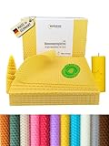 Wachsmann 20 Bienenwachsplatten aus Deutschland, gelb, Wachsplatten 20 x 15 cm, Bienenwachs Kerzen selber machen, Kerzenwachs