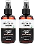 Aftershave Spray (150ml) · Brooklyn Soap Company · Natürliche Pflege nach der Rasur · Beruhigt die Haut, wirkt antibakteriell und pflegt die Haut mit feuchtigkeitsspendender Aloe Vera (Packung mit 2)