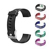 AGZHU Ersatz-Armbänder, verstellbare Bänder, buntes Uhrenarmband, Zubehör, Ersatzbänder, Fitness-Tracker für ID115Plus HR Smart Watch, Schwarz , Einheitsgröße