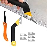 7 Stück Fugenkratzer Fliesen, Fliesenfugen Entfernen, abgewinkelter Fugenreiniger, mit 6 Ersatzklingen für die Fliesenreinigung, Die Reinigung Bodenfliesen Badezimmer,Küche