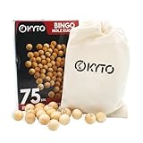 Kyto Bingo Holz Kugelset 75 TLG für Bingo Spiel & Gold Deluxe & Basic - ⌀ Durchmesser Kugel 1,3 cm