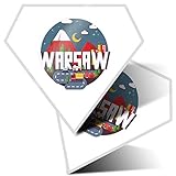 2 x Diamant-Aufkleber 7,5 cm – Warschau Polen Reisekarte Lustige Aufkleber für Laptops, Tablets, Gepäck, Sammelalben, Kühlschränke, cooles Geschenk #10398
