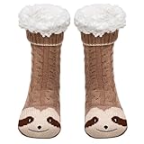 Kuschelsocken Damen, Haussocken Damen Winter Antirutsch Hüttensocken Damen Dicke Socken Niedlichen Tier Flauschige Socken Warme Stoppersocken Gestrickte Bodensocken Geschenke für Frauen Weihnachten