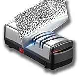 Messerglück® Elektrischer USB Messerschärfer - Diamant Messerschleifer für Grob- & Feinschliff - Sicher & effizient mit 3-Stufen Schärfsystem für Messer & Scheren - Modell 2