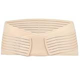 WANYI Sacroiliac Belt Beckengürtel Einstellbare Beckengürtel nach Geburt für Lindern Becken Unterer Rücken Hüft Schmerzen Rückbildungsgürtel nach Geburt für Normale Geburt/Kaiserschnitt (Beige, M)