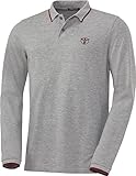 Chiemsee Herren Poloshirt Langarm, 100% Baumwolle, bequemes Polo mit lässigem Kragen, leichtes Langarmshirt, atmungsaktiv & luftdurchlässig, Grau, Gr. XL