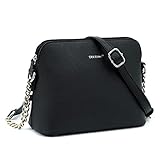 TAN.TOMI Umhängetasche Damen-Handtasche Damen Klein-Feste Crossbody Bag-Kette Schulterriemen Abendtasche Mode Elegant-Schwarz