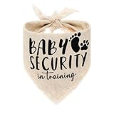 ALUZAEMO Baby Security in Training Hundehalstuch, Schwangerschaftsankündigung, Haustier-Schal für kleine, mittelgroße und große Hunde, Schwangerschafts-Enthüllungsideen, weich, verstellbar, waschbar