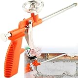 XUBX Schaumpistole, Professionelle Bauschaumpistole, Hochleistungs Bauschaum Pistole PU Expanding Foam Gun, Schaumspendepistole, Dosierpistole aus Metall,Rot