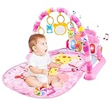 ETUCYNG Baby Spieldecke 72x40x47cm Kinderfitnessmatte Mit Aktivitätsbogen ABS Fitnessmatte Mit Klavier Licht Musik Für 3-12 Monate Förderung Motorischer Fähigkeiten
