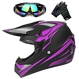 Jugend Motorradhelme,Kinderfahrradreithelm,Junge Und Mädchen, Roller Ski ATV Helm,DOT / ECE-Zertifizierung,Geeignet Für Alle Jahreszeiten,5,S