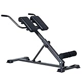 sogesfurniture Hyperextension Bauch- und Rückentrainer, 7-Fach höhenverstellbar, Römische Bank klappbar, Multifunktionales Trainingsgerät, Rückenstrecker für Zuhause, Fitness, bis 100kg