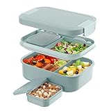 LEIKEEGO Lunchbox Erwachsene 1900ml Brotdose Auslaufsicher Bento Box Erwachsene für Büro, Schule (Grün)