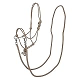 Imperial Riding Knotenhalfter IRHFree Ride – leichtes, Robustes Rope-Halfter aus starkem Polyesterseil, individuell verstellbar, für Training, Bodenarbeit & Alltag, Cappuccino, Pony