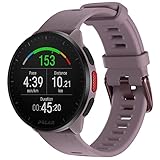 Polar Pacer - GPS Laufuhr - Smartwatch mit Pulsuhr - Sport & Fitness - ultraleichte Uhr mit Schrittzähler, Musiksteuerung, Purple Dusk, Purple Dusk, S-L