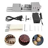 Mini Drehmaschine, Metalldrehmaschine Drechselbank Perlen Poliermaschine Polisher Holz Werkzeug Tischdrehbank DIY Holzbearbeitung 220V 100W