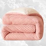XHCTNN Winter Wende PlüSch BettwäSche 135x200 KuschelbettwäSche Mit Flauschig PlüSch BettwäSche 135x200(D,180 * 220cm/4.0kg)