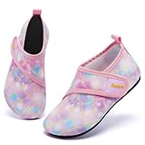 Racqua Badeschuhe Kinder Wasserschuhe Baby Mädchen Leichtgewicht Schwimmen Schuhe Schnell Trocken Aqua Strand Pool Schuhe Meerjungfrau EU32/33
