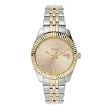 Fossil Damenuhr Scarlette Mini, Quarzwerk, 32mm Silbernes Edelstahlgehäuse mit Edelstahlarmband, ES4949