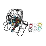 KOMBIUDA 1 Satz Bingo-Lotterie-Maschine Tombola Mehrzweck-Tischspielzeug Party Nur Bingokugeln Board Games brettspiele Händedruck-Lotteriemaschinen- Spiel Glas Colorful