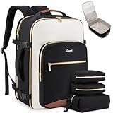 LOVEVOOK Handgepäck Rucksack Flugzeug, Reiserucksack Damen Groß 40L, Rucksack Damen Herren Wasserdicht, Laptop Rucksack Mit Laptopfach, Travel Backpack Ryanair EasyJet Für Schule Arbeit Camping