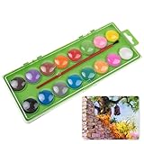 Wasserfarben-Set für Kleinkinder – Aquarellfarben Set mit Pinsel, Künstlerbedarf in 16 Farben für Künstler und Amateure