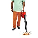 Laubbläser Benzin, 25.4cc 2-Takt Handgebläse mit 0.75kW/7000 U/min 130 m³/h Luftstrom, Leistungsstarker Laubgebläse für Garten, Hof Schnee